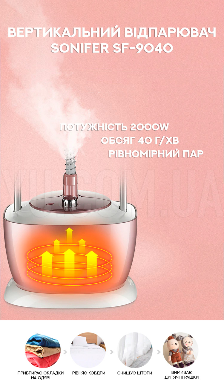 Вертикальний відпарювач для одягу (Sonifer) SF9040 (2000W)